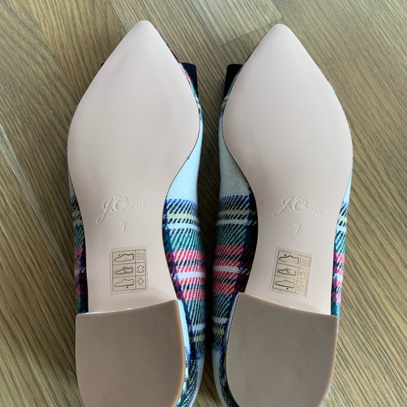SOLD J. Crew Pointed-toe flats in snowy Stewart tartan - Picture 11 of 15